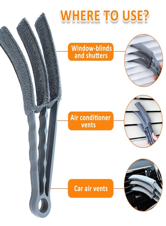 BAIDOON Microfiber Feather Duster, Window Blind Duster Brush, Blind Cleaner Tools for Window Blinds, Air Conditioner Vents, Fans, Car Vents - 1 Brush with 4 Microfiber Sleeves - Image 5